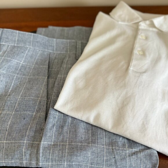 GRAN SASSO of ITALY 100% COTTON WHITE POLO SIZE EU/IT 48- RT $196 - Picture 2 of 9